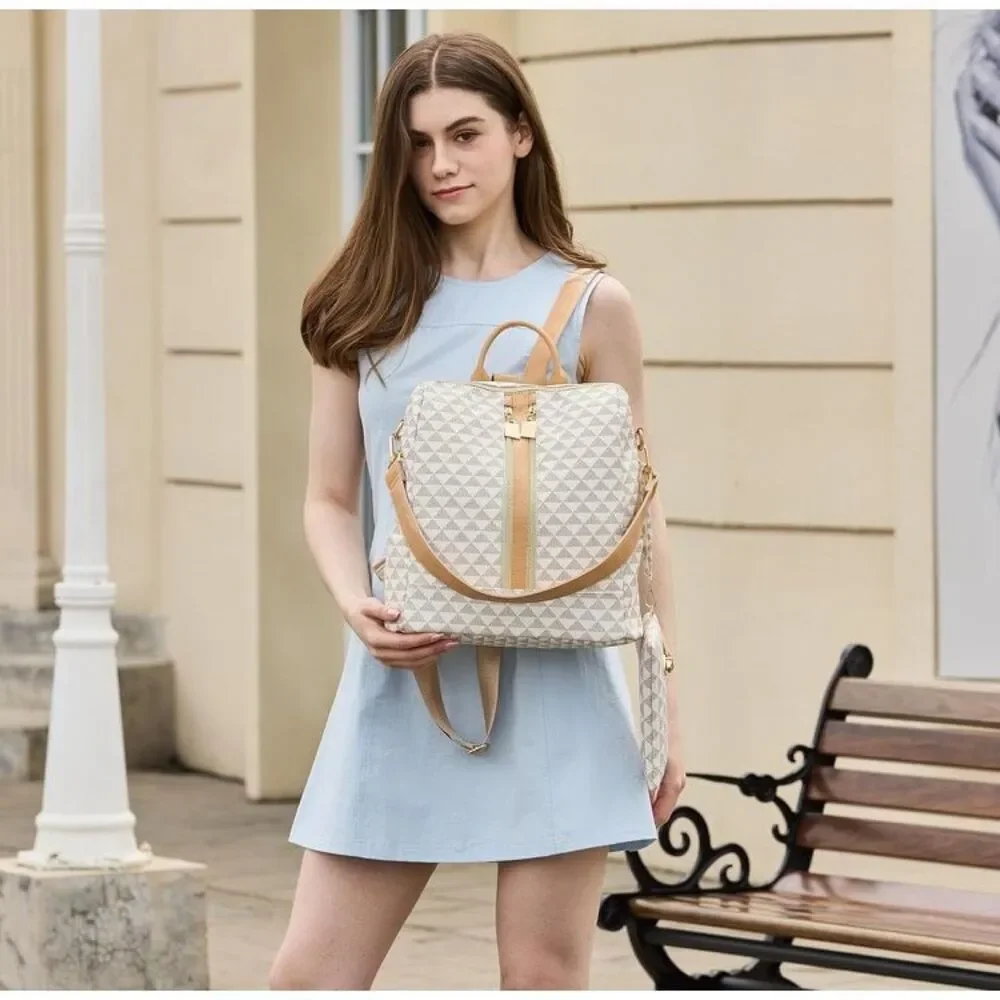 Backpack Purse for Women PU Leather Travel Satchel Handbag Convertible Design Ba